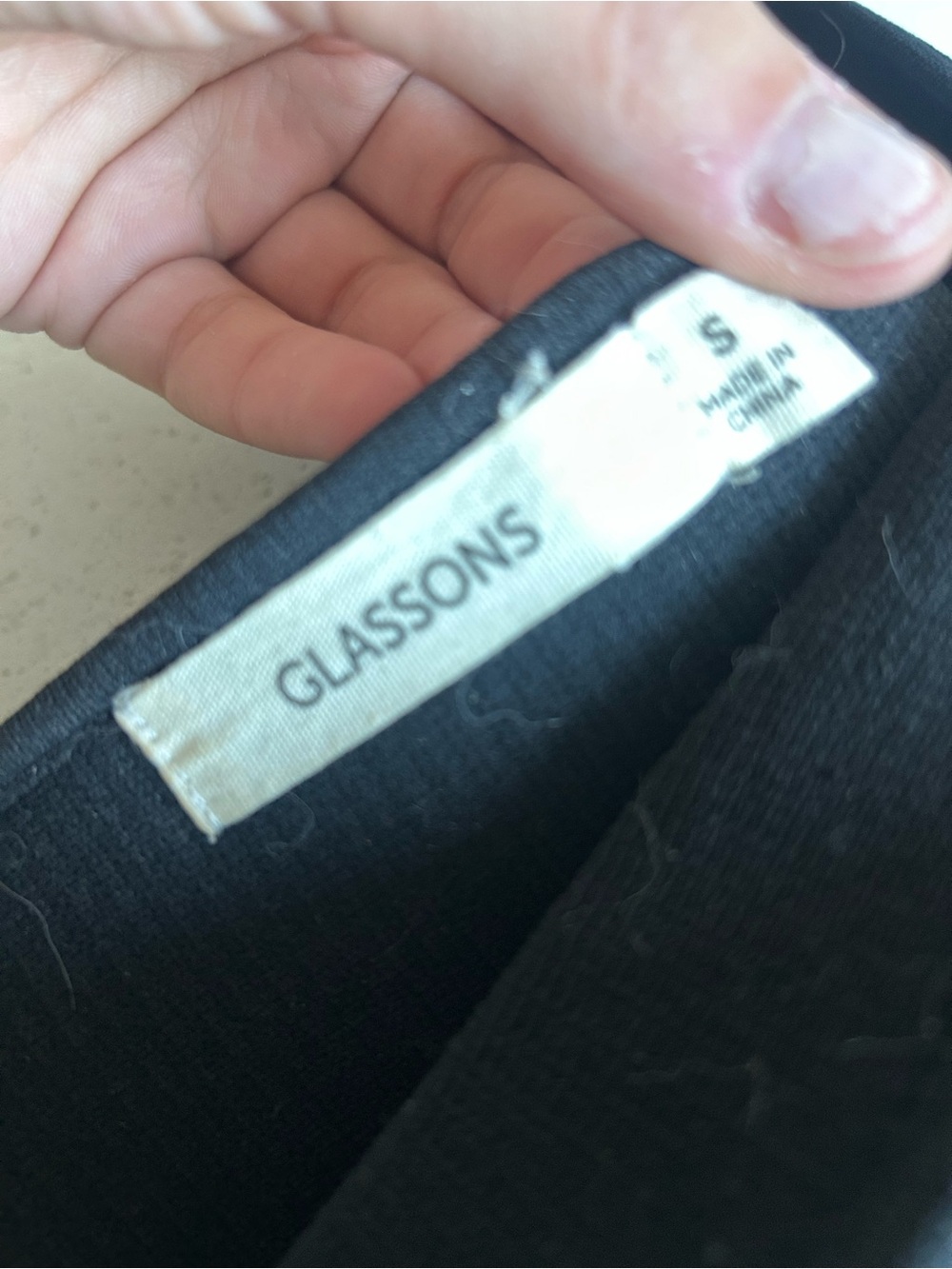 Glassons Black Ribbed Square Crop Tank - Picture 2 of 4